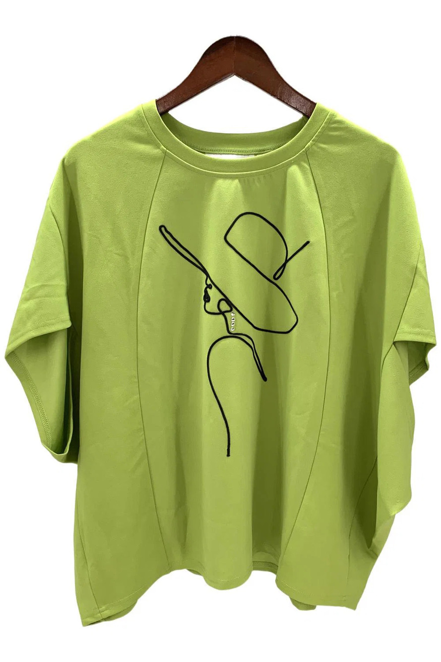 Vivica A. Fox Women's Collection Luxe Crepe Knit Cocoon Top Green - Regular